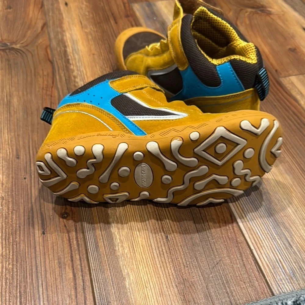 Kids Yellow and Blue High-Top Shoes